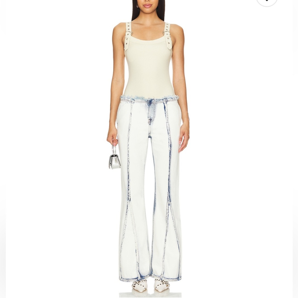 h:ours Calista Pant in Light Tinted Bleach